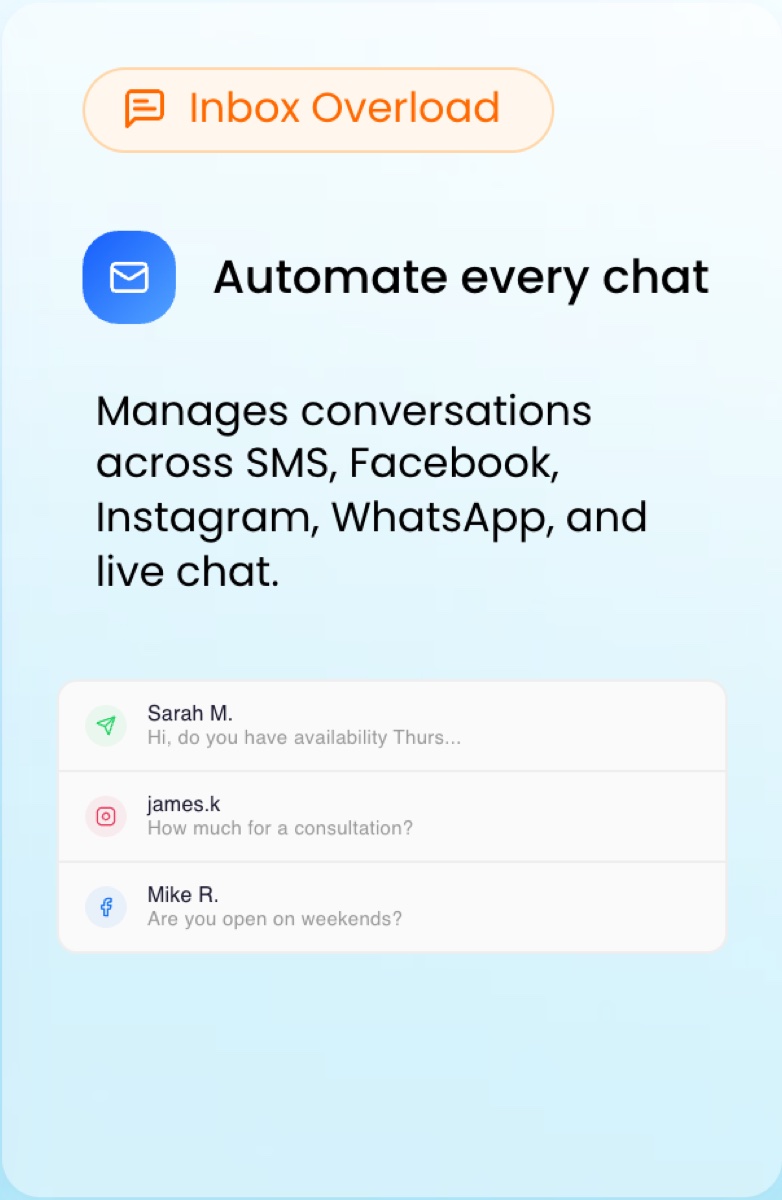 Boîte de réception HighLevel : SMS, Instagram et Facebook traités par l'IA